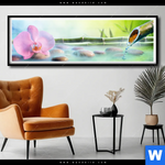 Poster Orchidee Im Japanischer Brunnen Panorama Produktvorschau mit dem Bild Orchidee im japanischer Brunnen im Format Panorama.