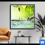 Poster Orchidee Im Japanischer Brunnen Quadrat Produktvorschau mit dem Bild Orchidee im japanischer Brunnen im Format Quadrat.