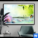 Poster Orchidee Im Japanischer Brunnen Querformat Produktvorschau mit dem Bild Orchidee im japanischer Brunnen im Format Querformat.
