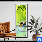 Poster Orchidee Im Japanischer Brunnen Schmal Produktvorschau mit dem Bild Orchidee im japanischer Brunnen im Format Schmal.