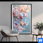 Poster Orchideenblueten In Pastell Hochformat Produktvorschau mit dem Bild Orchideenblüten in Pastell im Format Hochformat.