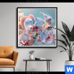 Poster Orchideenblueten In Pastell Quadrat Produktvorschau mit dem Bild Orchideenblüten in Pastell im Format Quadrat.