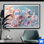 Poster Orchideenblueten In Pastell Querformat Produktvorschau mit dem Bild Orchideenblüten in Pastell im Format Querformat.
