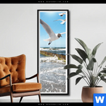 Poster Ostseekueste Moewen Schmal Produktvorschau mit dem Bild Ostseeküste & Möwen im Format Schmal.