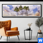 Poster Palmen Auf Insel Panorama Produktvorschau mit dem Bild Palmen auf Insel im Format Panorama.