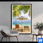 Poster Paradies Unter Palmen Hochformat Produktvorschau mit dem Bild Paradies unter Palmen im Format Hochformat.