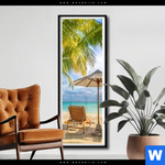 Poster Paradies Unter Palmen Schmal Produktvorschau mit dem Bild Paradies unter Palmen im Format Schmal.