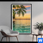 Poster Paradiesische Insel Hochformat Produktvorschau mit dem Bild Paradiesische Insel im Format Hochformat.