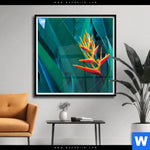 Poster Paradiesvogelblume Quadrat Produktvorschau mit dem Bild Paradiesvogelblume im Format Quadrat.