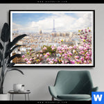 Poster Pariser Stadtdaecher Querformat Produktvorschau mit dem Bild Pariser Stadtdächer im Format Querformat.