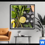 Poster Perfekte Zutaten Fuer Cocktails Quadrat Produktvorschau mit dem Bild Perfekte Zutaten für Cocktails im Format Quadrat.