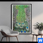 Poster Pfaufedern Hochformat Produktvorschau mit dem Bild Pfaufedern im Format Hochformat.