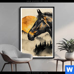 Poster Pferd Im Mondschein Hochformat Produktvorschau mit dem Bild Pferd im Mondschein im Format Hochformat.