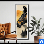 Poster Pferd Im Mondschein Schmal Produktvorschau mit dem Bild Pferd im Mondschein im Format Schmal.