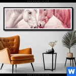 Poster Pferde Harmonie In Pastell Panorama Produktvorschau mit dem Bild Pferde - Harmonie in Pastell im Format Panorama.