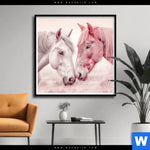 Poster Pferde Harmonie In Pastell Quadrat Produktvorschau mit dem Bild Pferde - Harmonie in Pastell im Format Quadrat.