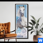 Poster Pferdeherde Am Strand Schmal Produktvorschau mit dem Bild Pferdeherde am Strand im Format Schmal.