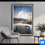 Poster Pier Am Fluss Hochformat Produktvorschau mit dem Bild Pier am Fluss im Format Hochformat.