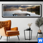 Poster Pier Am Fluss Panorama Produktvorschau mit dem Bild Pier am Fluss im Format Panorama.