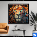 Poster Pop Art Leo Quadrat Produktvorschau mit dem Bild Pop Art Leo im Format Quadrat.