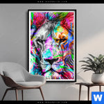 Poster Pop Art Loewe No 1 Hochformat Produktvorschau mit dem Bild Pop Art Löwe No.1 im Format Hochformat.