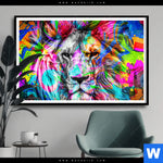 Poster Pop Art Loewe No 1 Querformat Produktvorschau mit dem Bild Pop Art Löwe No.1 im Format Querformat.