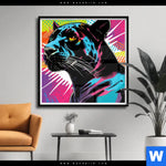 Poster Pop Art Panther Quadrat Produktvorschau mit dem Bild Pop Art Panther im Format Quadrat.
