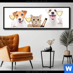 Poster Prost Tierische Party Panorama Produktvorschau mit dem Bild Prost - tierische Party im Format Panorama.