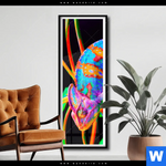 Poster Regenbogen Chamaeleon No 2 Schmal Produktvorschau mit dem Bild Regenbogen Chamäleon No.2 im Format Schmal.