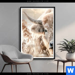 Poster Rind Kraft Der Stille Hochformat Produktvorschau mit dem Bild Rind - Kraft der Stille im Format Hochformat.