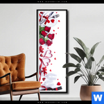 Poster Romantik Mit Rotwein Schmal Produktvorschau mit dem Bild Romantik mit Rotwein im Format Schmal.