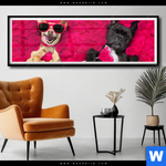 Poster Romantik Mit Suessen Hunden Panorama Produktvorschau mit dem Bild Romantik mit süßen Hunden im Format Panorama.
