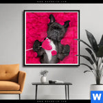 Poster Romantik Mit Suessen Hunden Quadrat Produktvorschau mit dem Bild Romantik mit süßen Hunden im Format Quadrat.