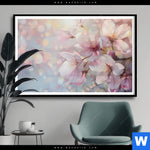 Poster Romantische Kirschblueten Querformat Produktvorschau mit dem Bild Romantische Kirschblüten im Format Querformat.