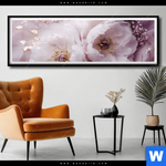 Poster Romantische Pfingstrosen Panorama Produktvorschau mit dem Bild Romantische Pfingstrosen im Format Panorama.