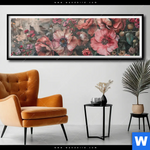 Poster Romantische Vintageblumen Panorama Produktvorschau mit dem Bild Romantische Vintageblumen im Format Panorama.