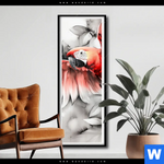Poster Roter Papagei Im Flug Schmal Produktvorschau mit dem Bild Roter Papagei im Flug im Format Schmal.