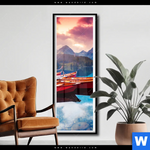 Poster Ruhiger Bergsee Schmal Produktvorschau mit dem Bild Ruhiger Bergsee im Format Schmal.