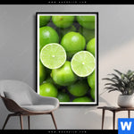 Poster Saftige Limetten Voller Energie Hochformat Produktvorschau mit dem Bild Saftige Limetten voller Energie im Format Hochformat.