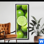 Poster Saftige Limetten Voller Energie Schmal Produktvorschau mit dem Bild Saftige Limetten voller Energie im Format Schmal.