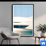 Poster Sandduenen Und Seen Hochformat Produktvorschau mit dem Bild Sanddünen und Seen im Format Hochformat.