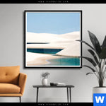 Poster Sandduenen Und Seen Quadrat Produktvorschau mit dem Bild Sanddünen und Seen im Format Quadrat.