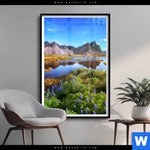 Poster Schoener Tag In Island Hochformat Produktvorschau mit dem Bild Schöner Tag in Island im Format Hochformat.