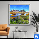 Poster Schoener Tag In Island Quadrat Produktvorschau mit dem Bild Schöner Tag in Island im Format Quadrat.