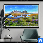 Poster Schoener Tag In Island Querformat Produktvorschau mit dem Bild Schöner Tag in Island im Format Querformat.