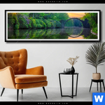 Poster See Mit Alter Bruecke Aus Stein Panorama Produktvorschau mit dem Bild See mit alter Brücke aus Stein im Format Panorama.