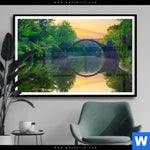 Poster See Mit Alter Bruecke Aus Stein Querformat Produktvorschau mit dem Bild See mit alter Brücke aus Stein im Format Querformat.