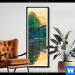 Poster See Mit Alter Bruecke Aus Stein Schmal Produktvorschau mit dem Bild See mit alter Brücke aus Stein im Format Schmal.