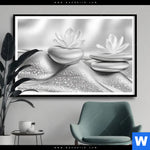 Poster Silberne Zen Harmonie Querformat Produktvorschau mit dem Bild Silberne Zen Harmonie im Format Querformat.