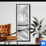 Poster Silberne Zen Harmonie Schmal Produktvorschau mit dem Bild Silberne Zen Harmonie im Format Schmal.